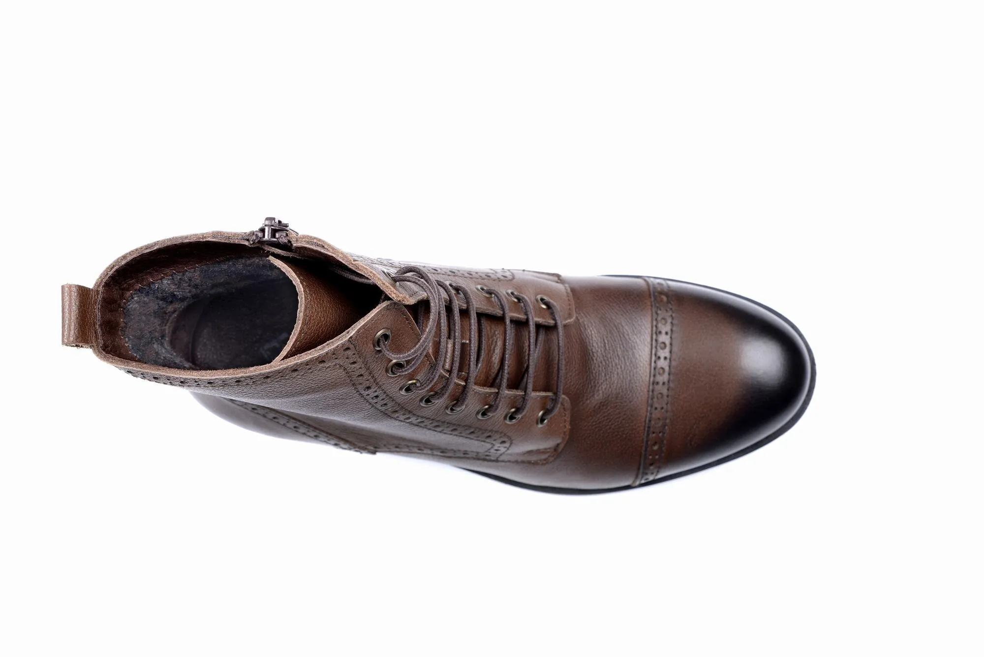 FOOT FEDERATION DERBY CAP-TOE MENS BOOT BROWN