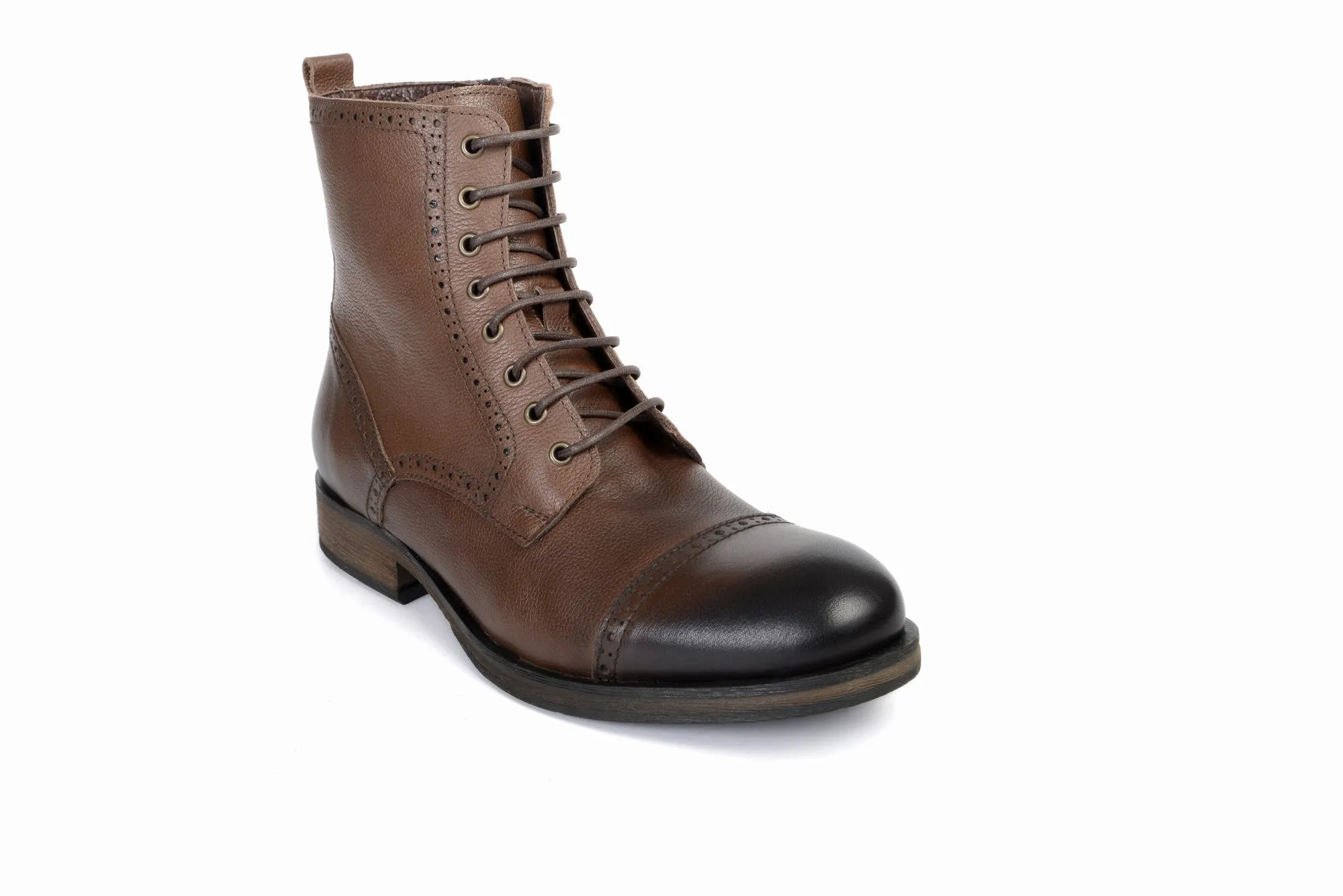 FOOT FEDERATION DERBY CAP-TOE MENS BOOT BROWN