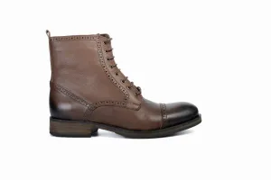 FOOT FEDERATION DERBY CAP-TOE MENS BOOT BROWN