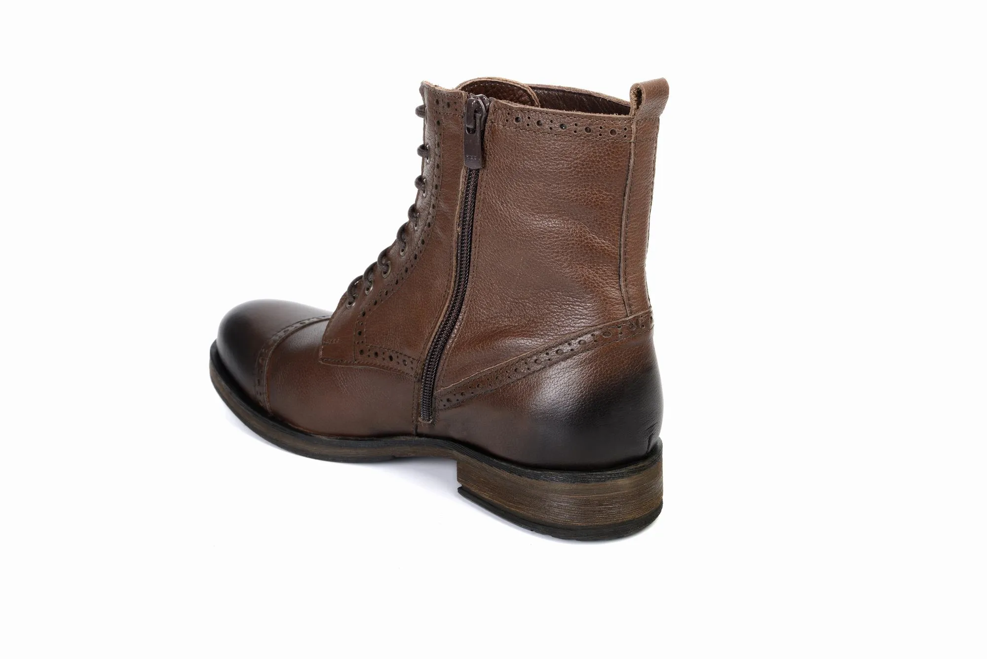 FOOT FEDERATION DERBY CAP-TOE MENS BOOT BROWN