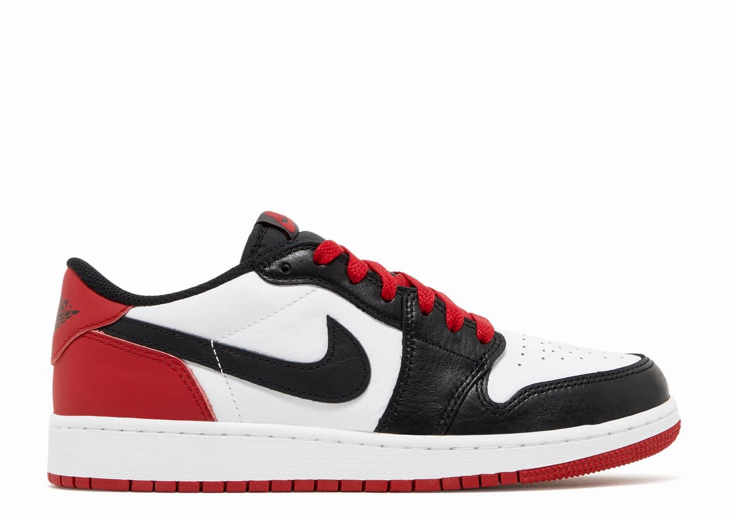 Lace Secure Air Jordan 1 Retro Low OG GS "Black Toe" (Wilmington Location)