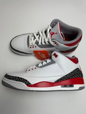 Moisture   Wicking Fabric running for social interaction Air Jordan 3 Retro "Fire Red"