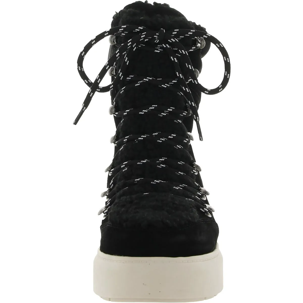 Franco Sarto Womens Leon Suede Faux Fur Lined Ankle Boots