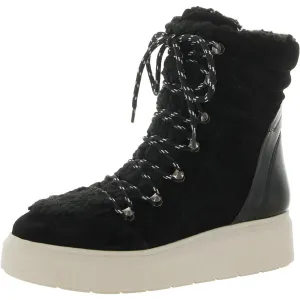 Franco Sarto Womens Leon Suede Faux Fur Lined Ankle Boots