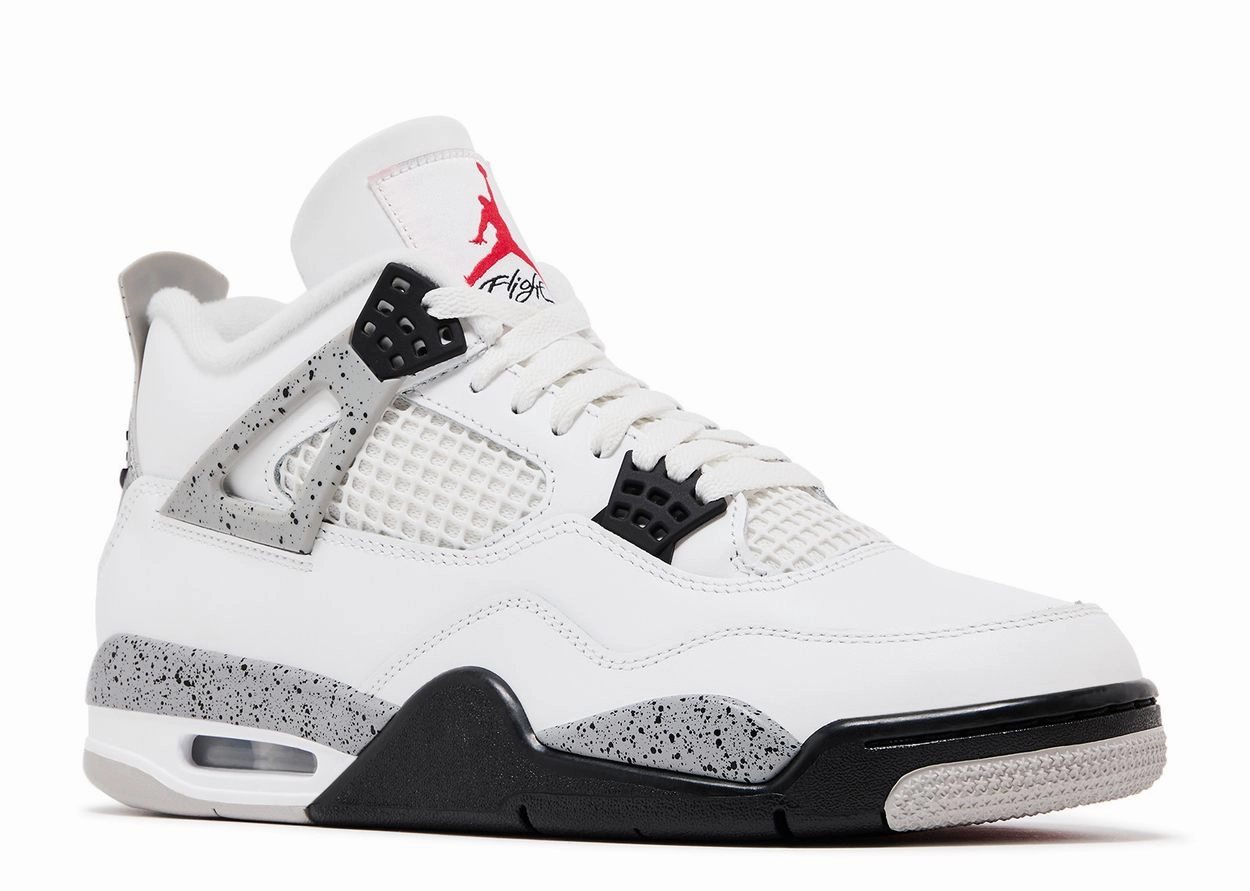 Competitive indoor - workout running shoes Air Jordan 4 Retro OG "White Cement" (2025)
