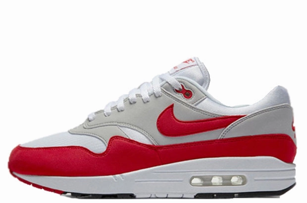 Nike Air Max 1 OG White/University-Red Lightweight Gear Road Running