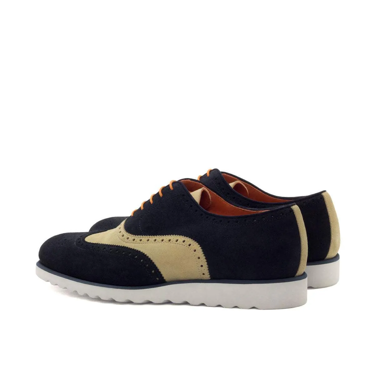 Full Brogue-Lux Suede, Blue, Brown-Wholesale