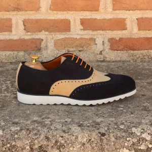 Full Brogue-Lux Suede, Blue, Brown-Wholesale
