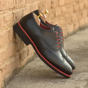 Full Brogue-Painted Calf, Black-Wholesale