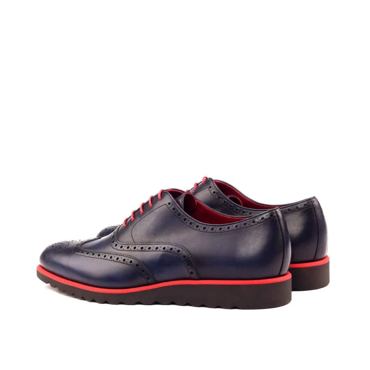 Full Brogue-Painted Calf, Blue-Wholesale