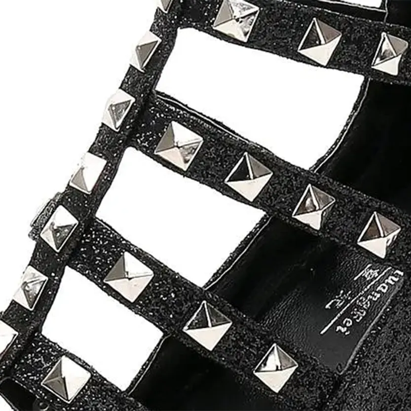Funki Buys | Shoes | Women's Rivet Platform Gladiator Sandals