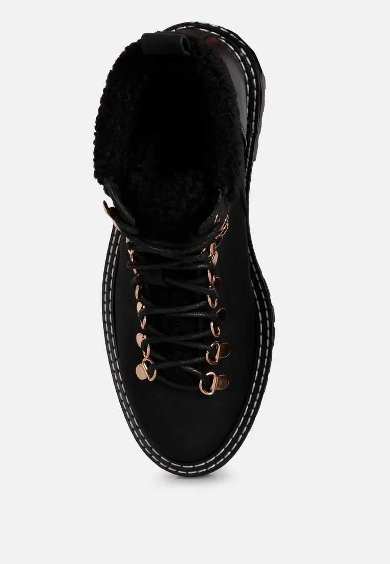 gatlinburg shearling collar ankle boots