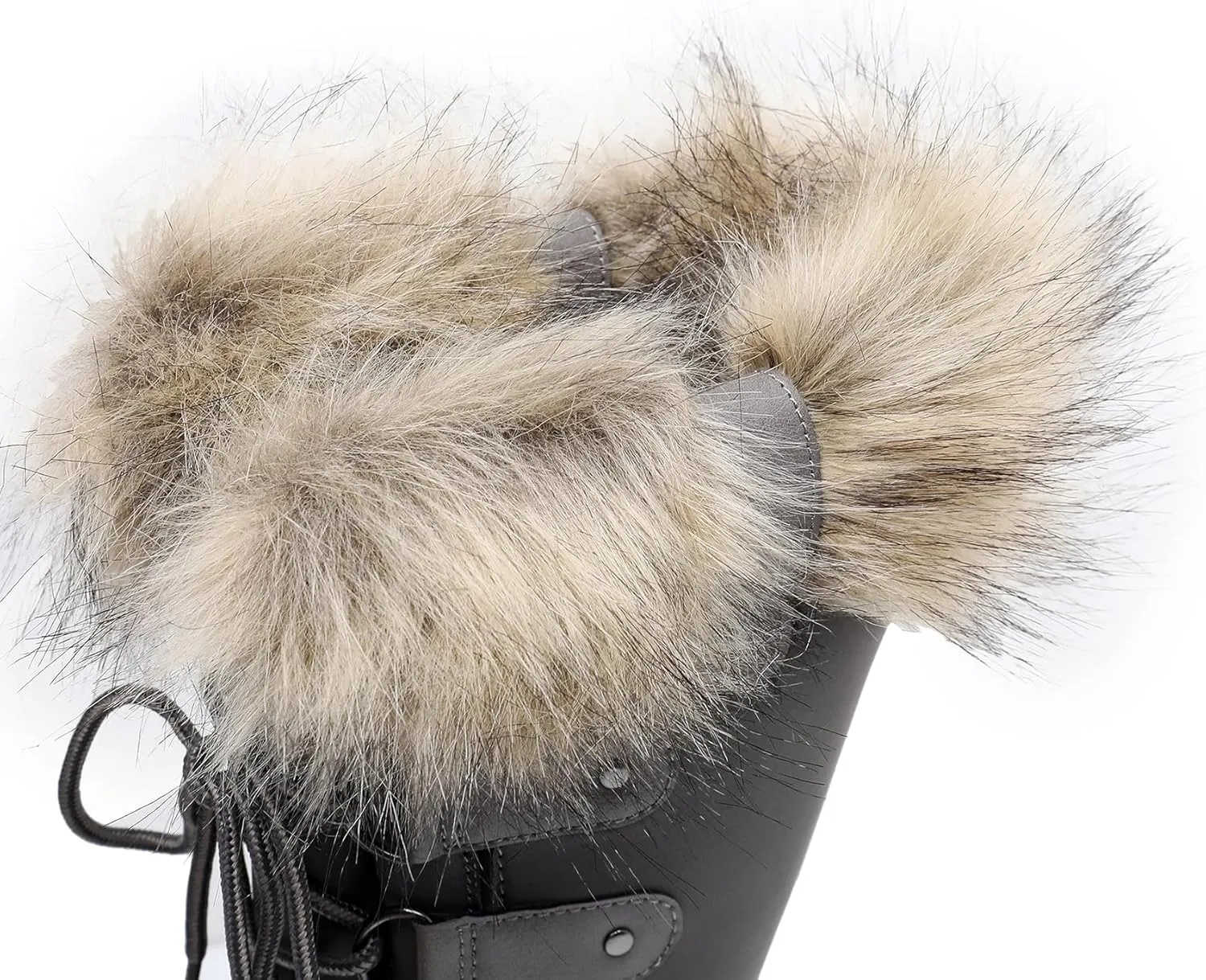 GAWBAW Winter Snow Boots for Women - Waterproof Duck Boots Fur Lined Snow Booties Rain Boots For Women