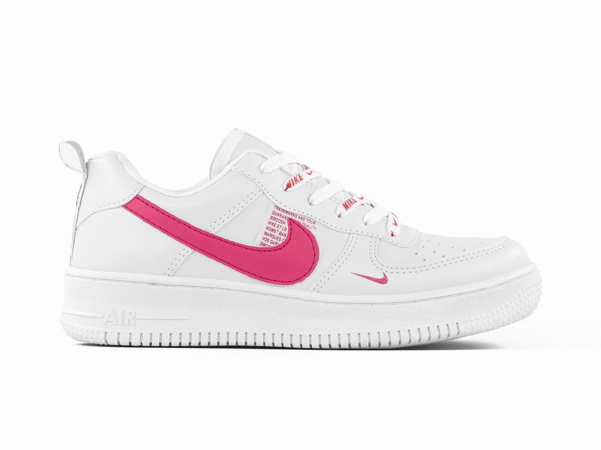 Paq 6 Pares Tenis 275 Blanco Fiusha 23/26.5 Cushioned Midsole Geometry Comfortable Front