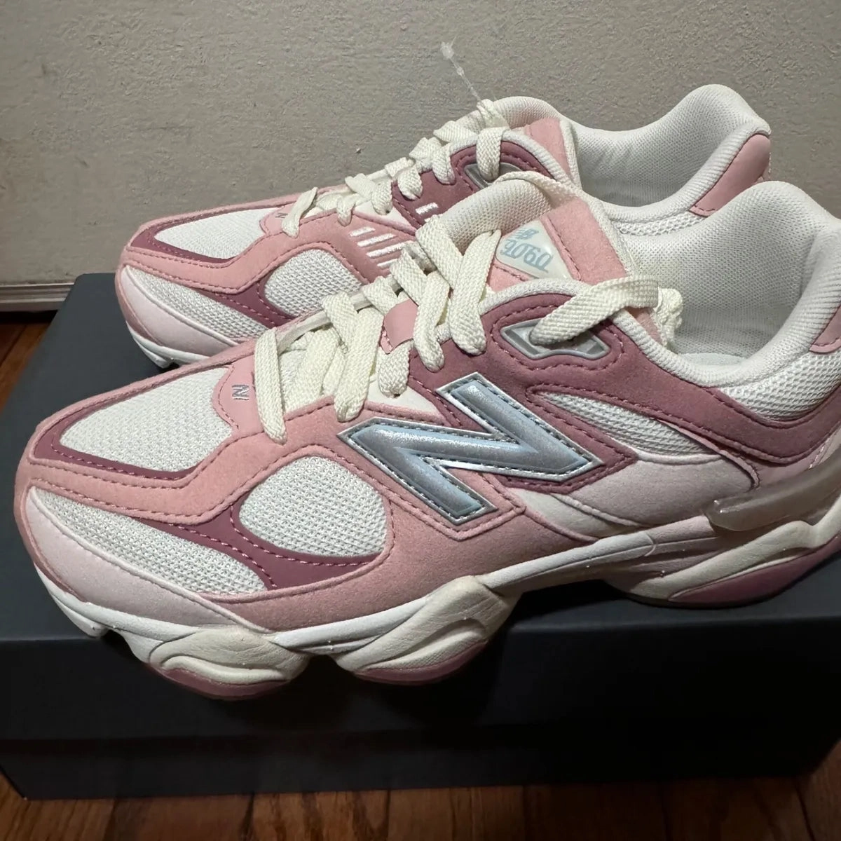 New Balance 9060 Rose Pink Flexible Rubber Sole