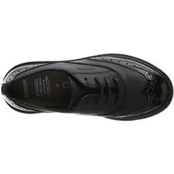 Geox J Thymar Black Lace School Shoes