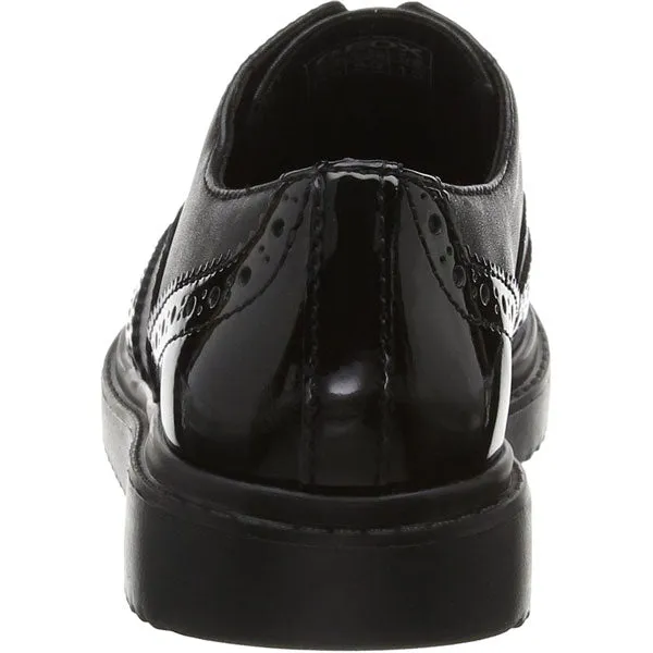 Geox J Thymar Black Lace School Shoes