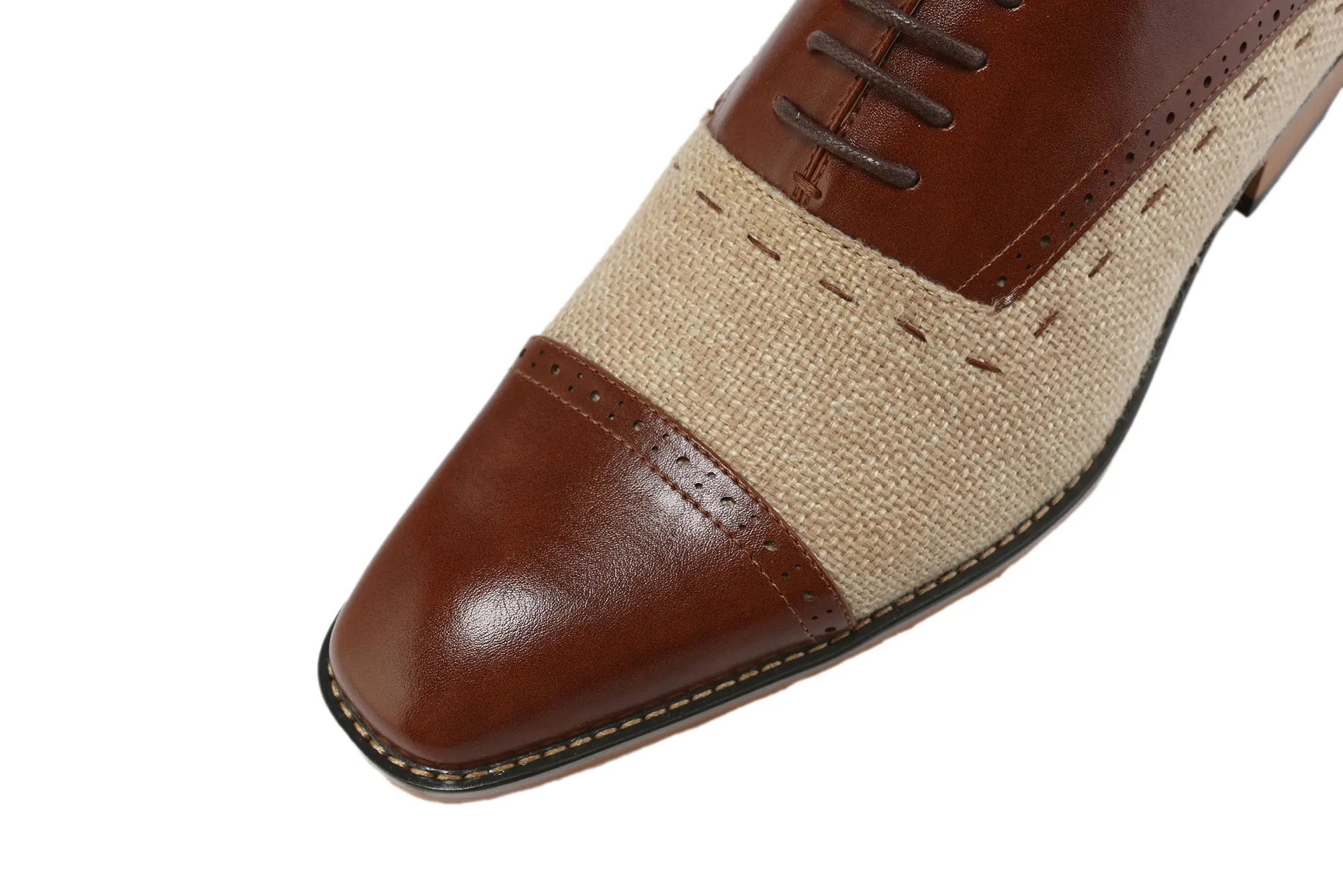Gino Vitale Lace-Up Cap Toe Oxford