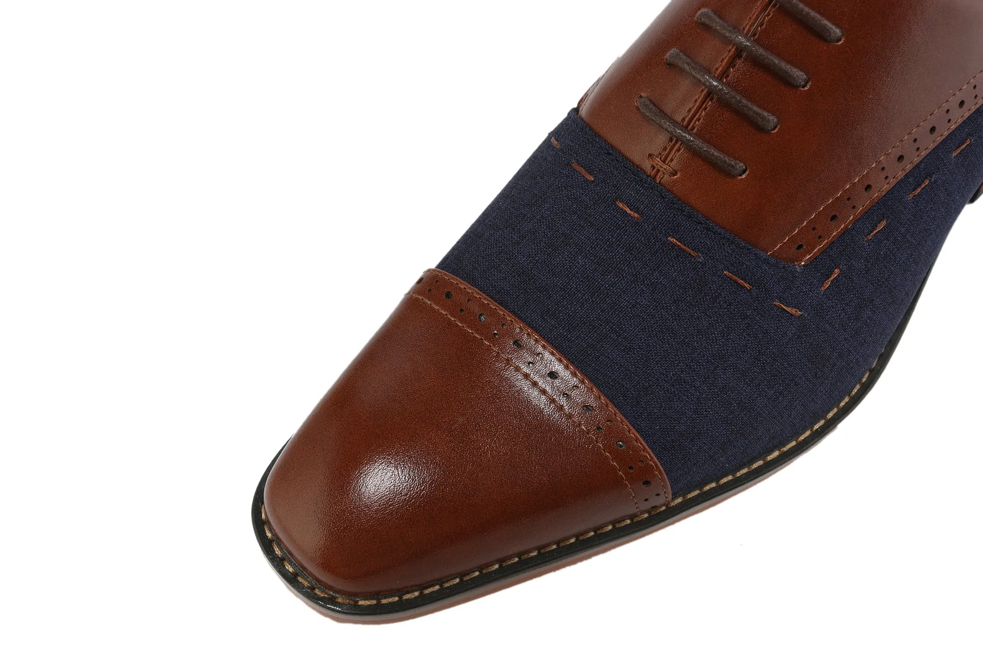 Gino Vitale Lace-Up Cap Toe Oxford