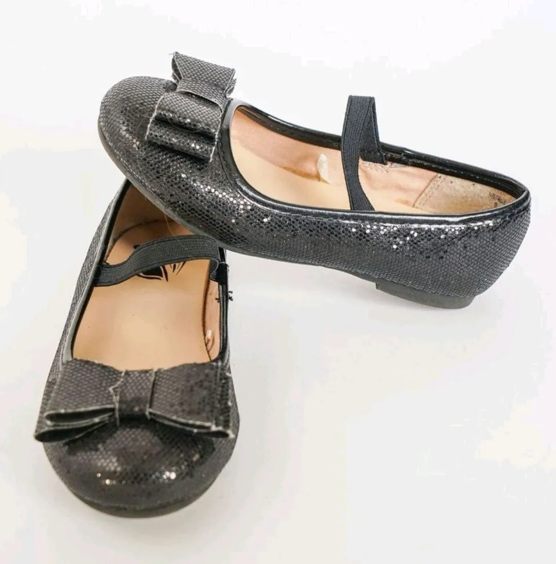 GIRL SIZE 9 TODDLER - CHILDREN'S PLACE, Black Mary Jane Ballet Flats VGUC B13