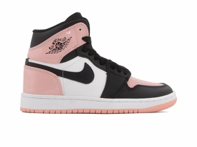 Impact Absorbing grip - enhancing Tenis Retro 1 Charol Negro Rosa