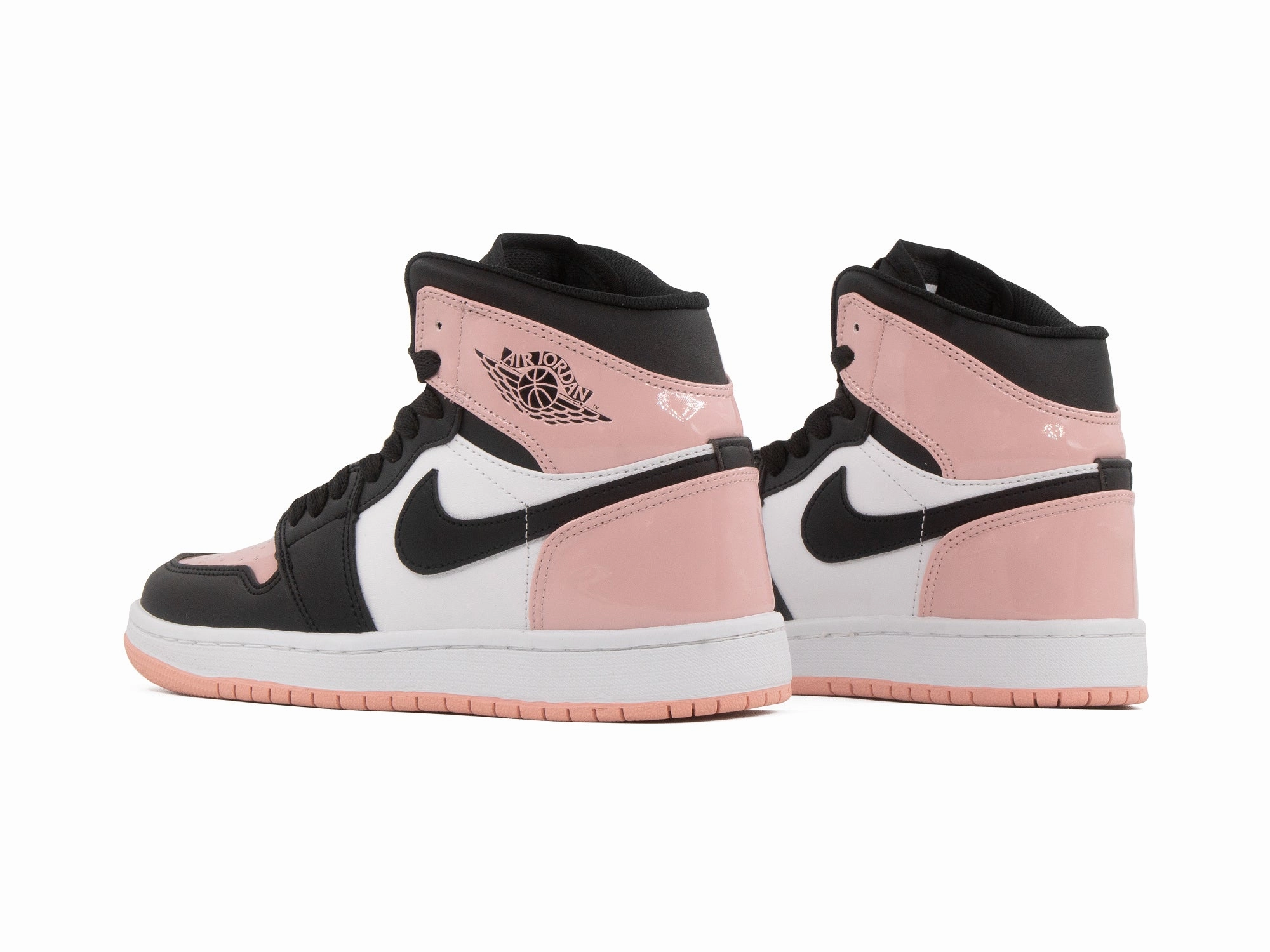 Tenis Retro 1 Charol Negro Rosa Balanced Fit