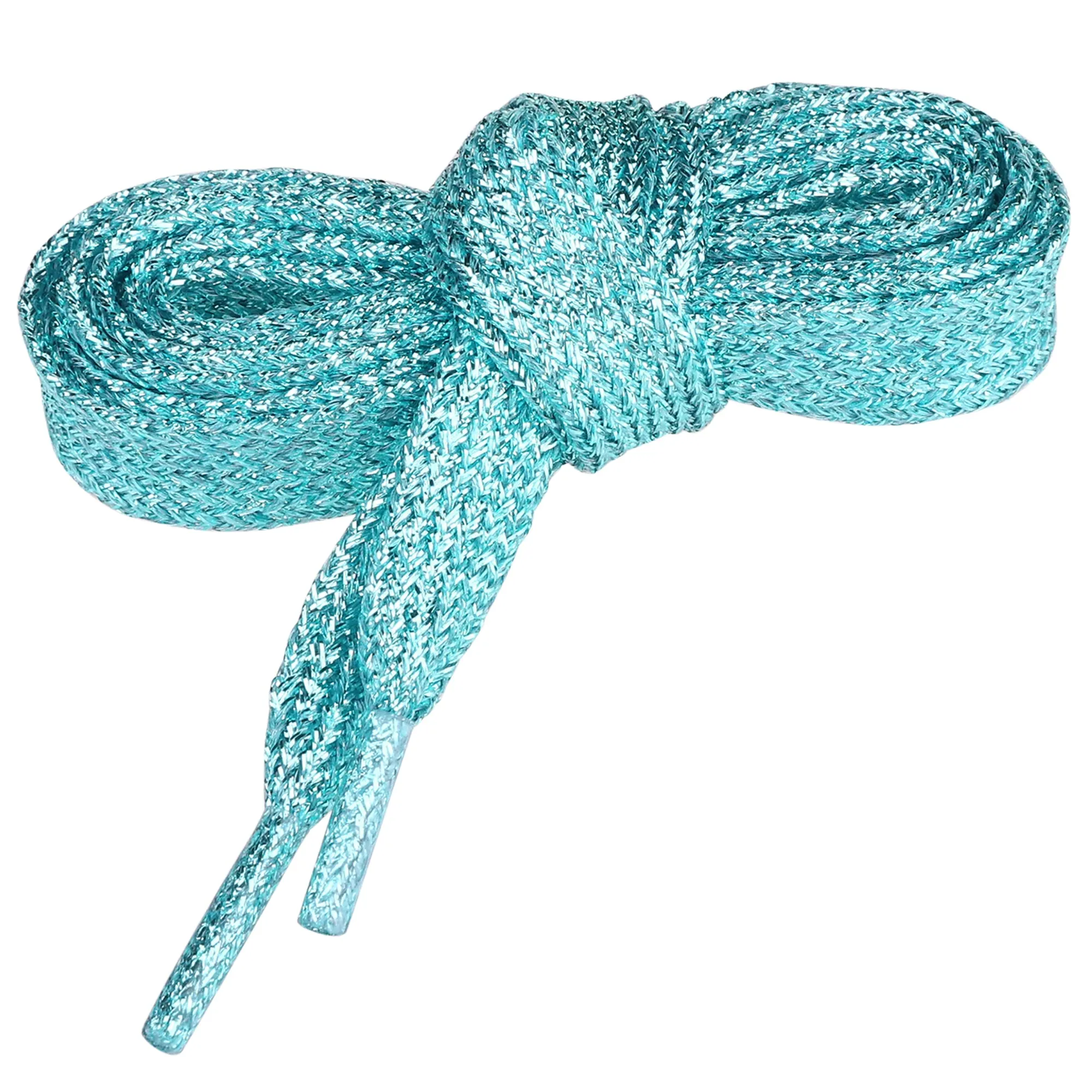 Glitter Shiny Metallic  Flat Sneakers Shoelace Strings