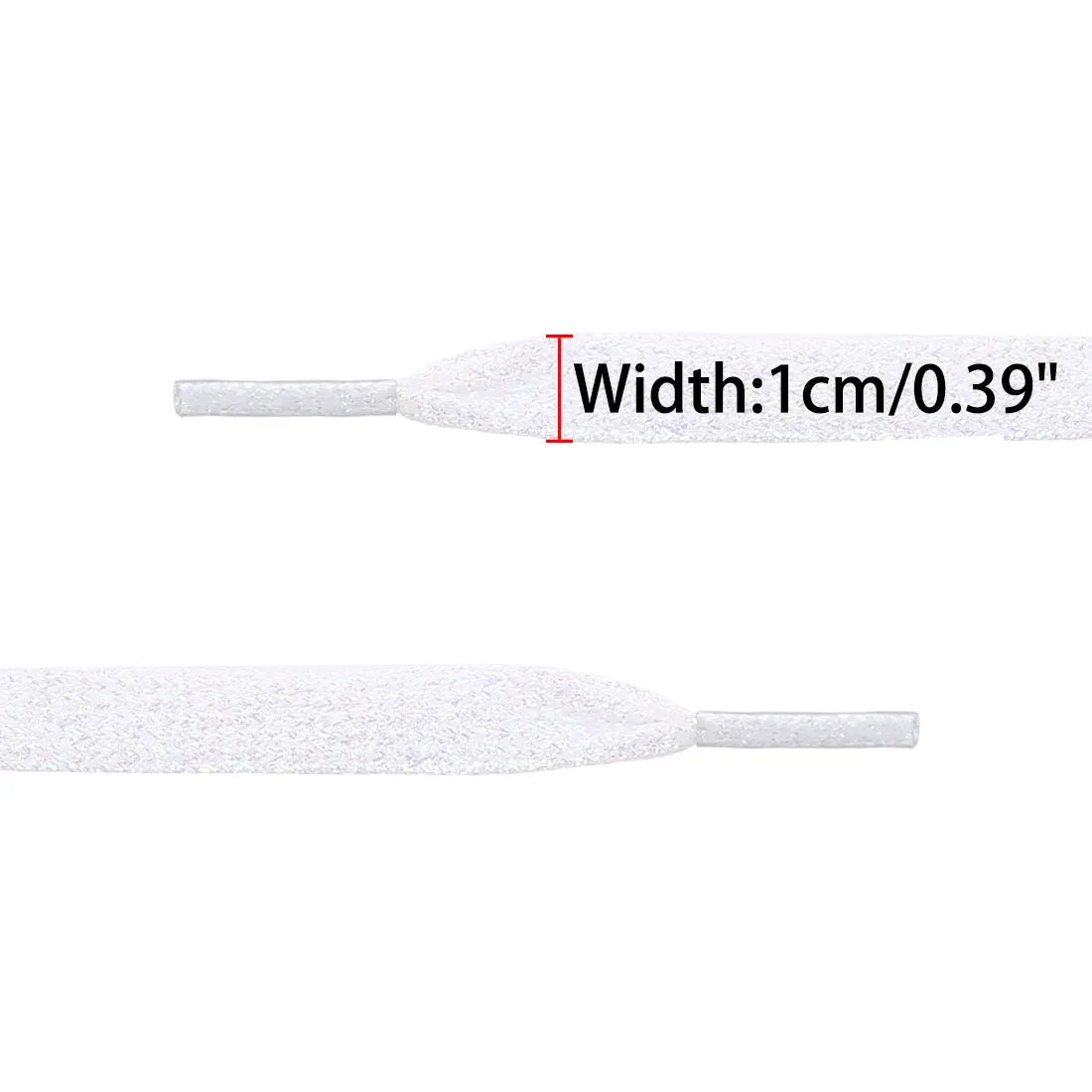 Glitter Shiny Metallic  Flat Sneakers Shoelace Strings
