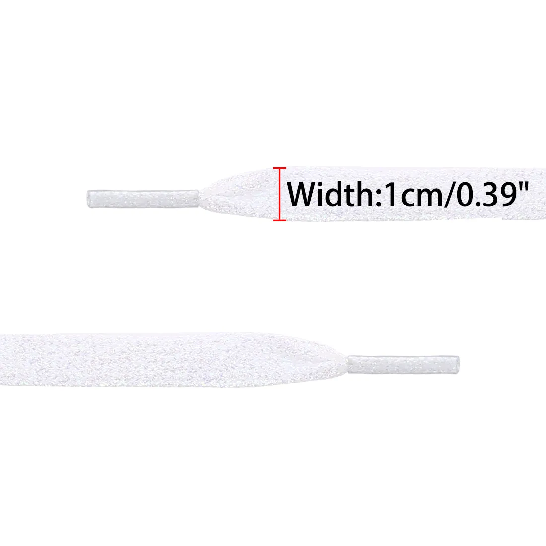Glitter Shiny Metallic  Flat Sneakers Shoelace Strings