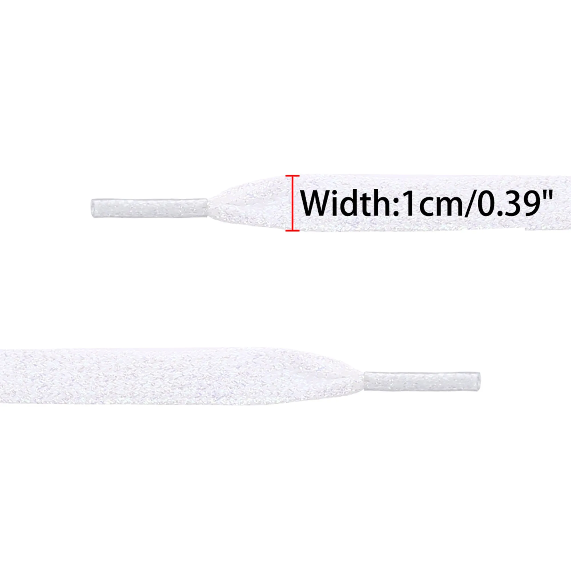 Glitter Shiny Metallic  Flat Sneakers Shoelace Strings