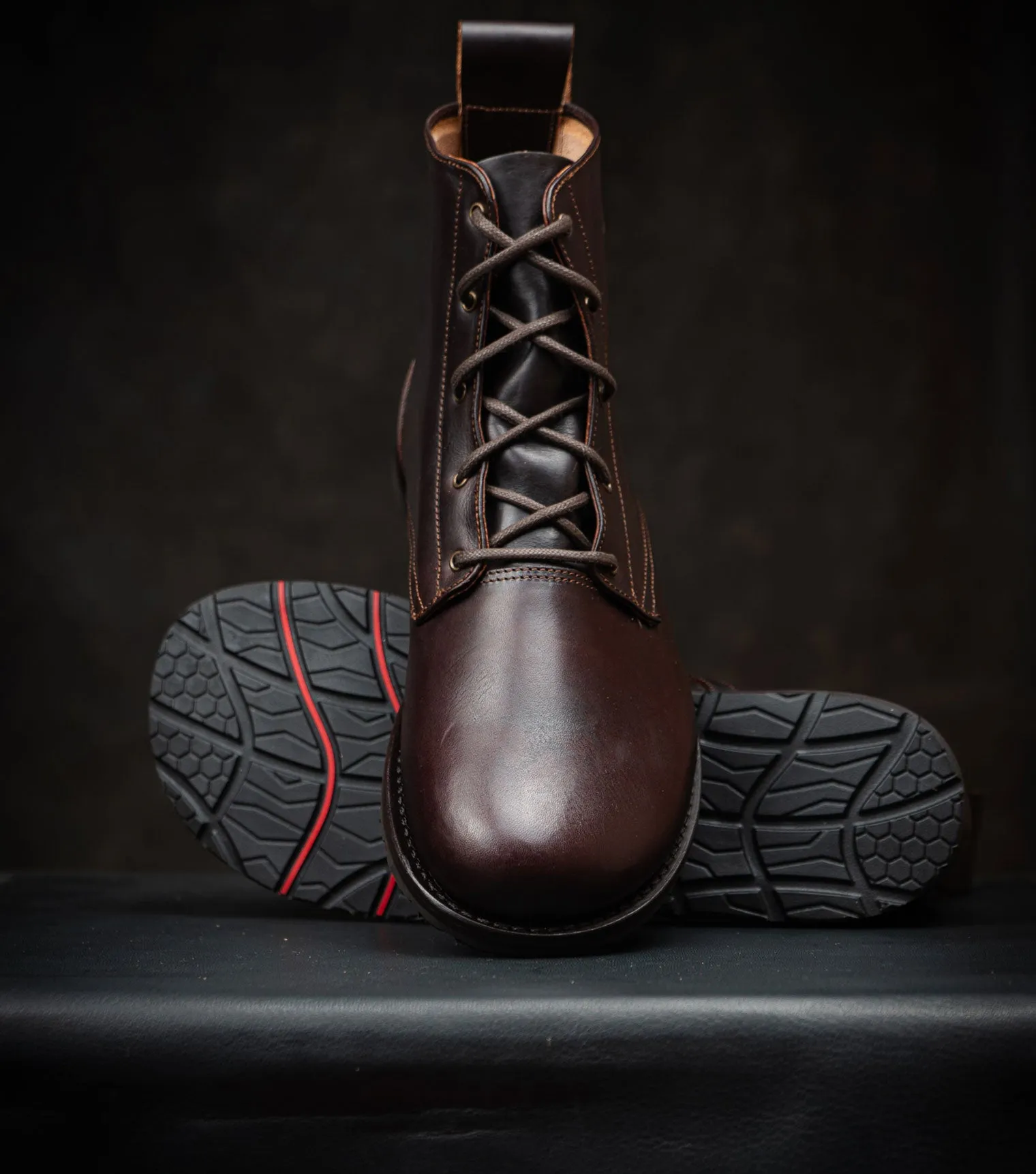 Goodyear Welted Barefoot Chukka Boots - Chocolate Brown