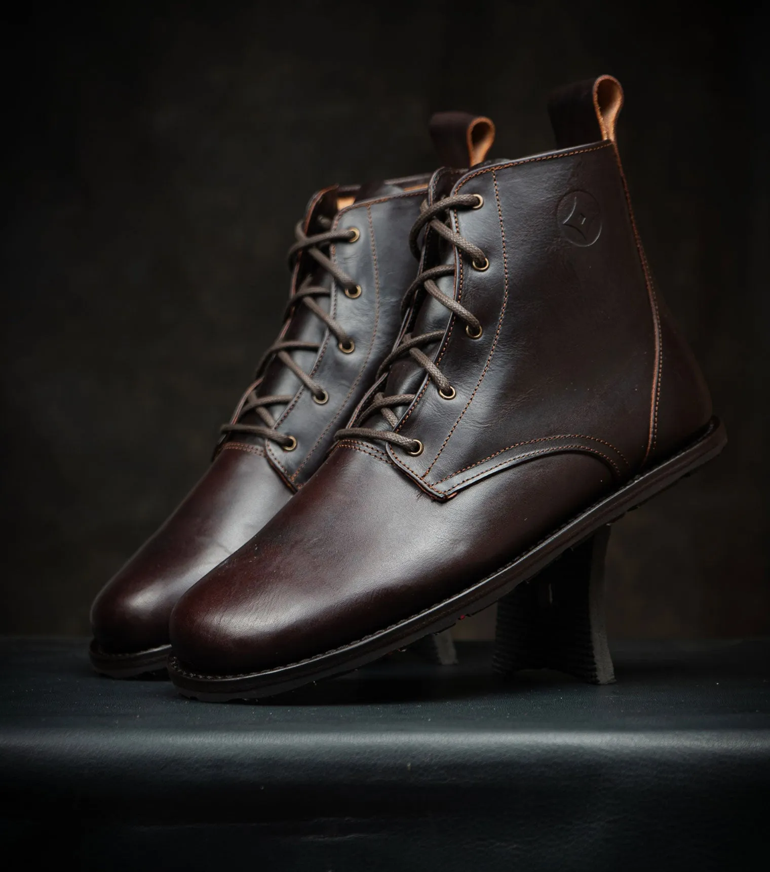 Goodyear Welted Barefoot Chukka Boots - Chocolate Brown