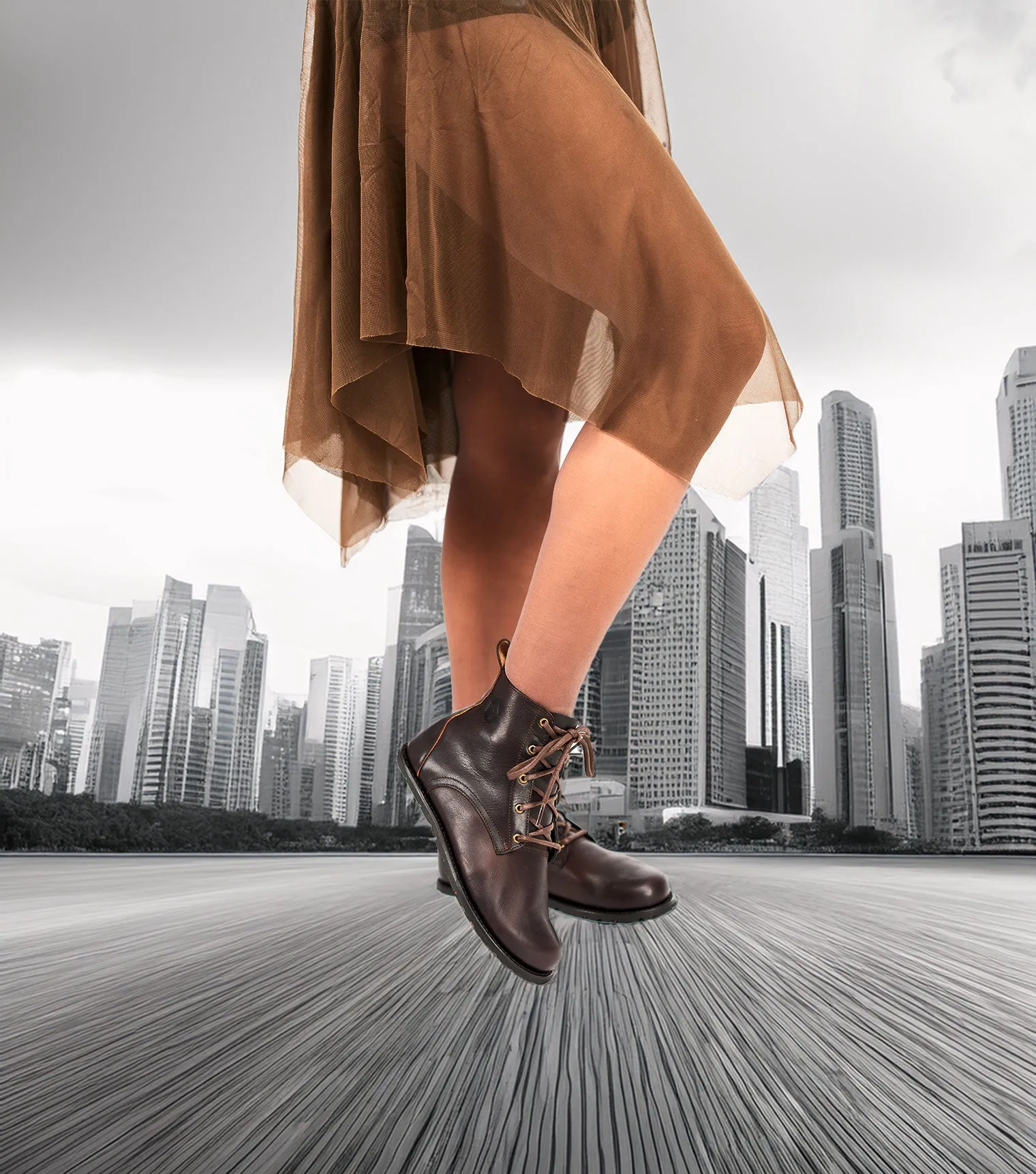 Goodyear Welted Barefoot Chukka Boots - Chocolate Brown