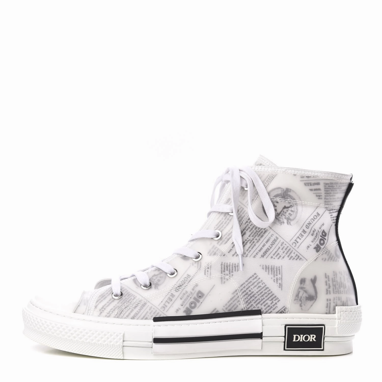 fringe - decorated running option Dior Daniel Arsham B23 High Top Newspaper Edition (Preowned)