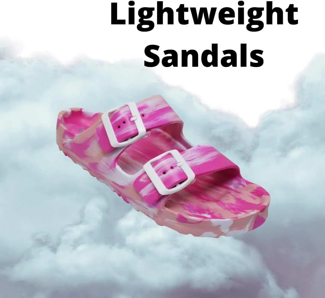 greenbox Women's Adjustable Slip-On EVA Double Buckle Slide Sandals - Lightweight and Comfortable Summer Footwear