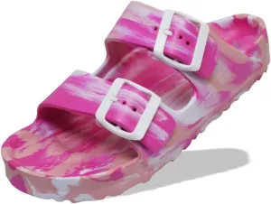 greenbox Women's Adjustable Slip-On EVA Double Buckle Slide Sandals - Lightweight and Comfortable Summer Footwear