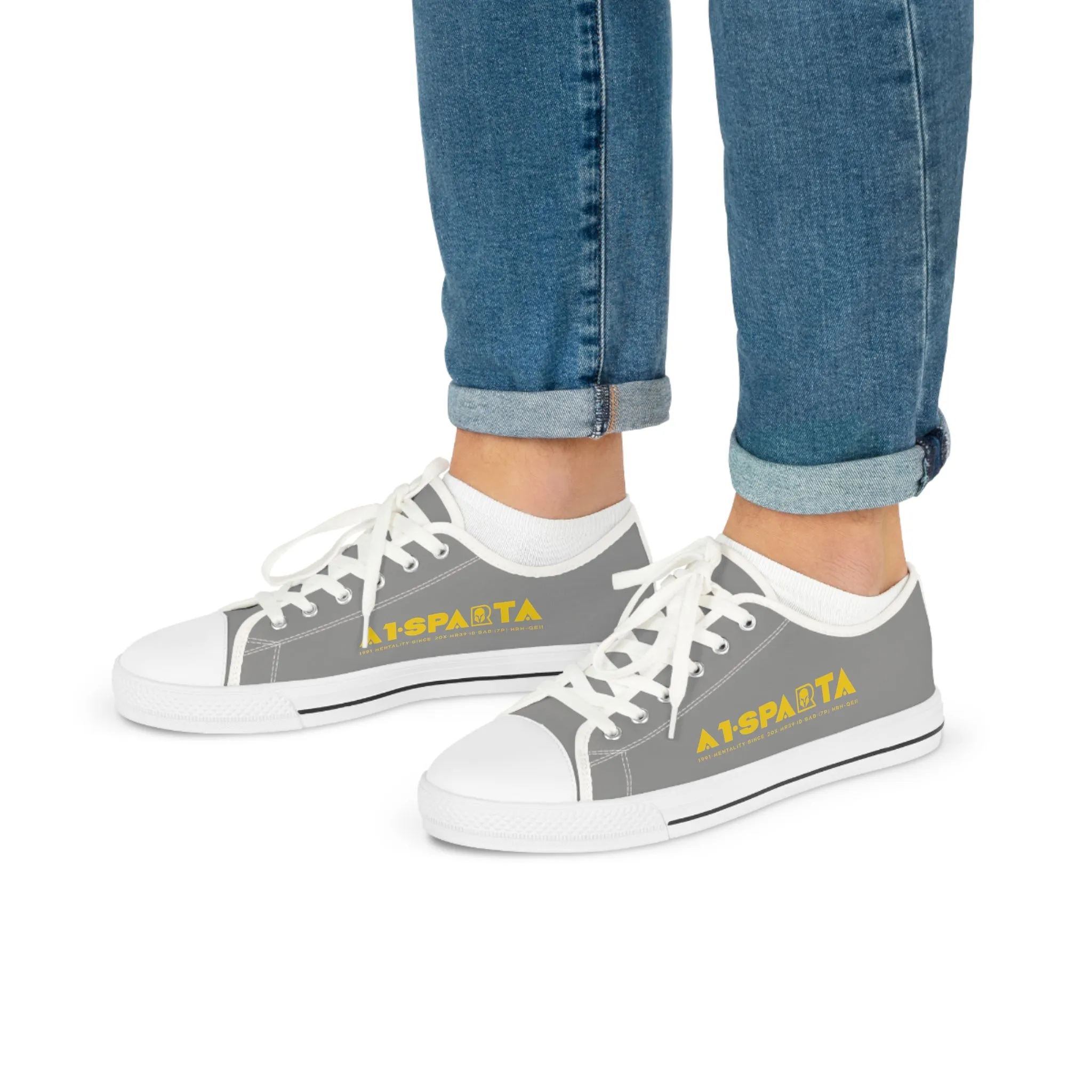 Grey A1-Sparta Men's Low Top Sneakers