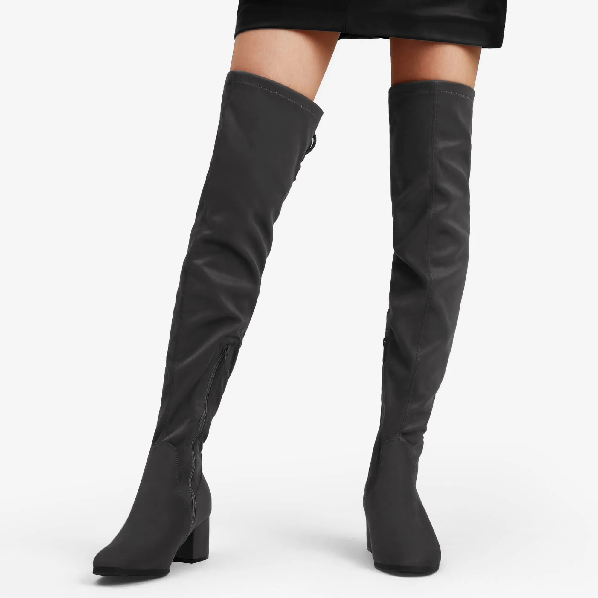Grey Laurence Style For Fall Stretch Over The Knee Boots