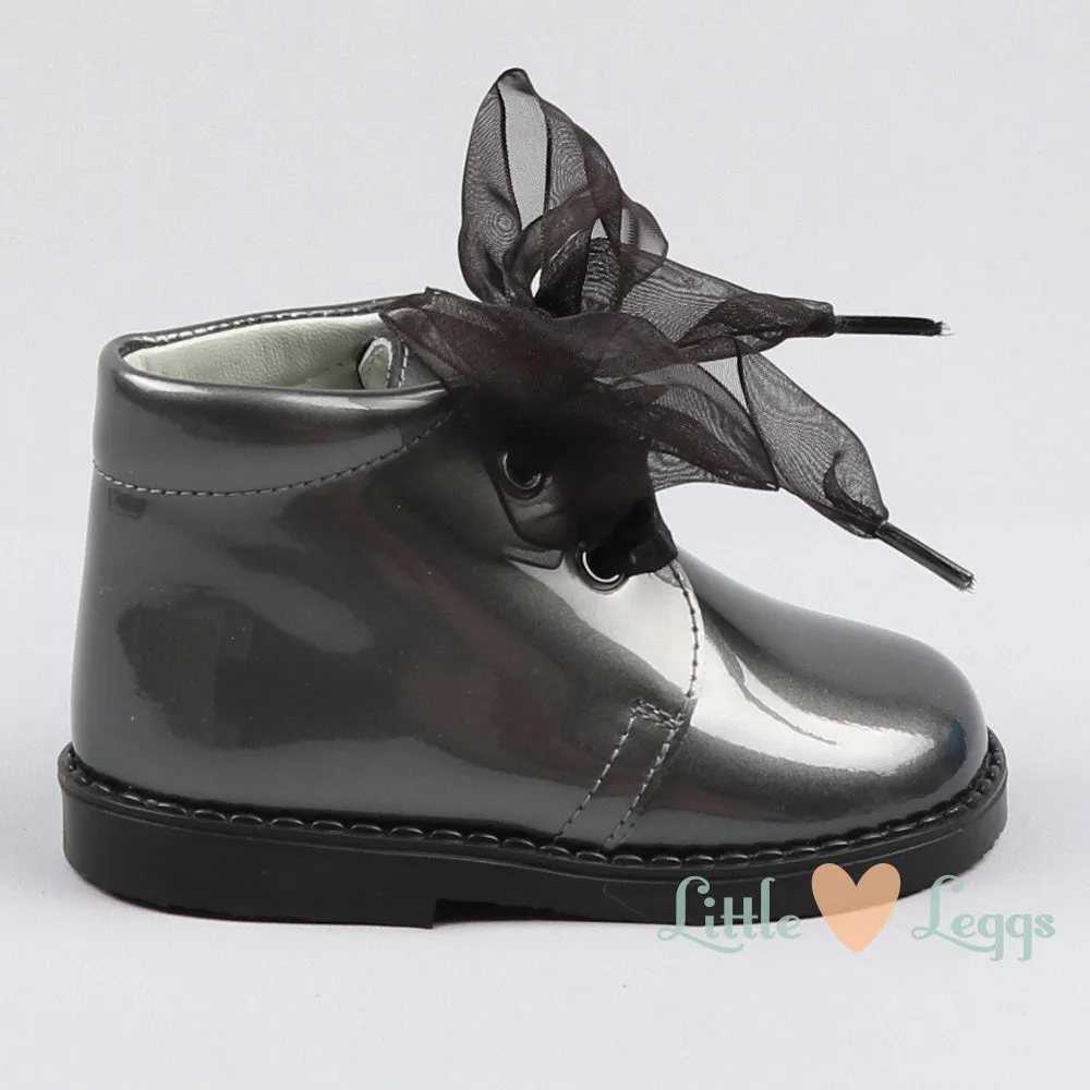 Grey Pearl Ankle Boots