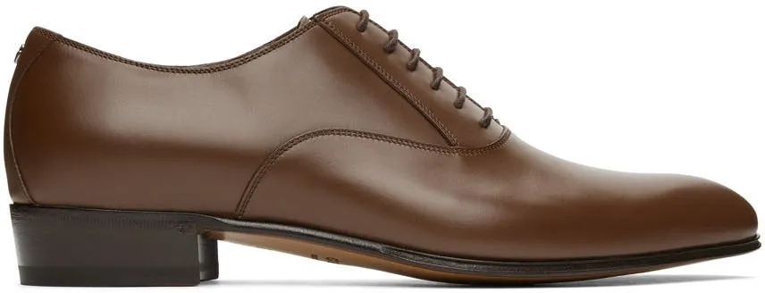 Gucci Brown Double G Oxfords