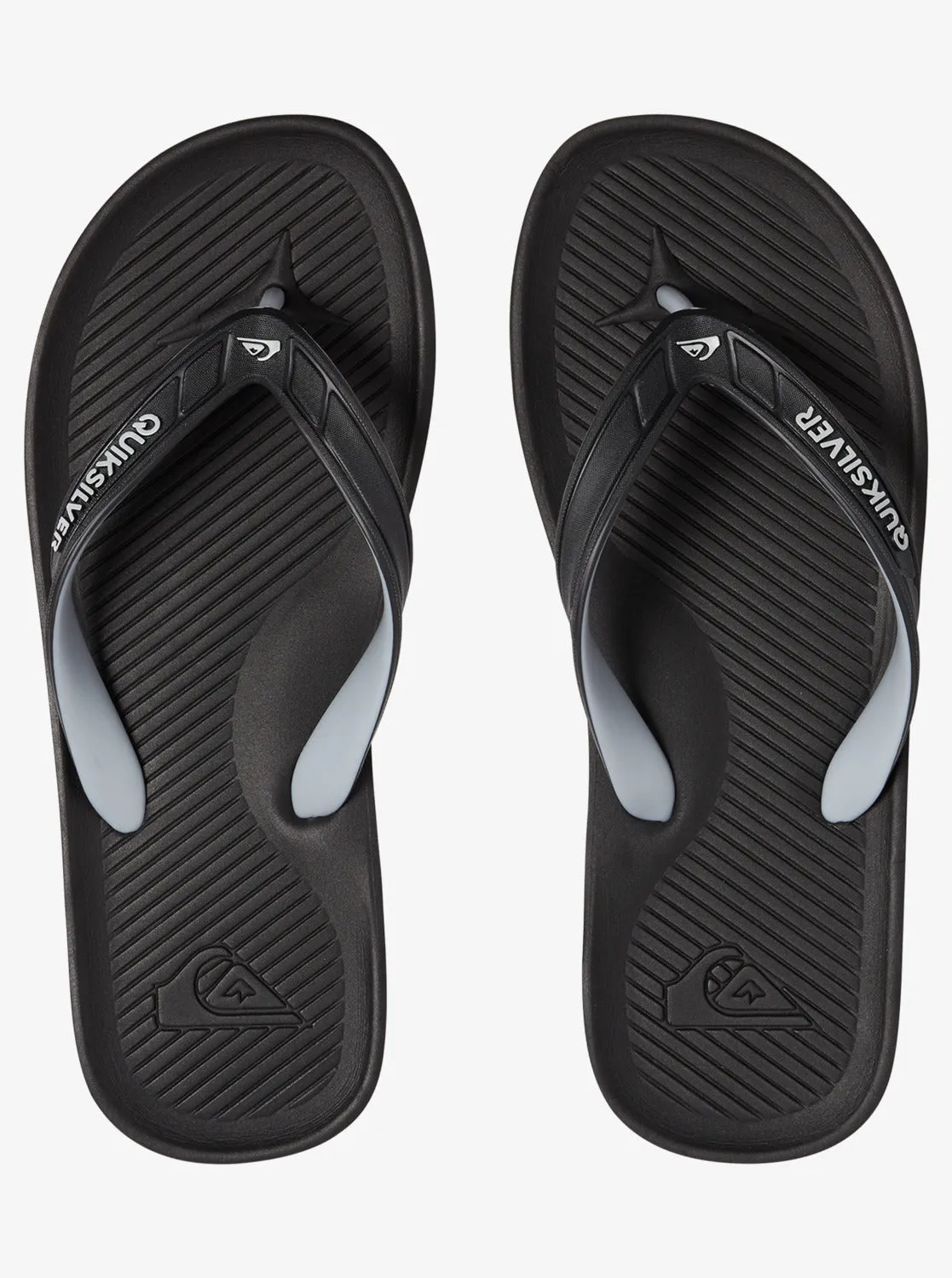 Haleiwa Flip-Flops - Black/Grey/Black