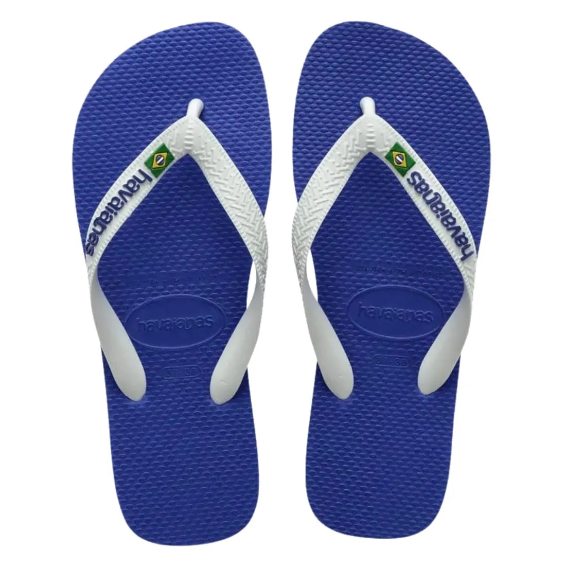 Havaianas Brasil Logo Flip Flop - Marine Blue