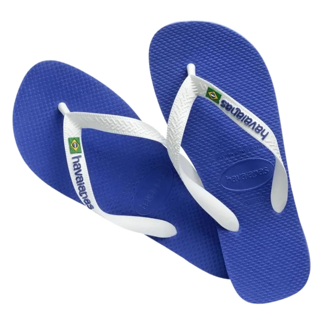 Havaianas Brasil Logo Flip Flop - Marine Blue