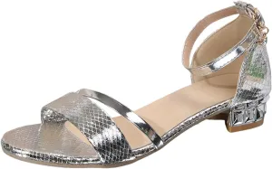 Heels Strappy Party Shoes Fashionable and Versatile Thick Heel Open Toe Leather Women's Shoes Low Heel Casual