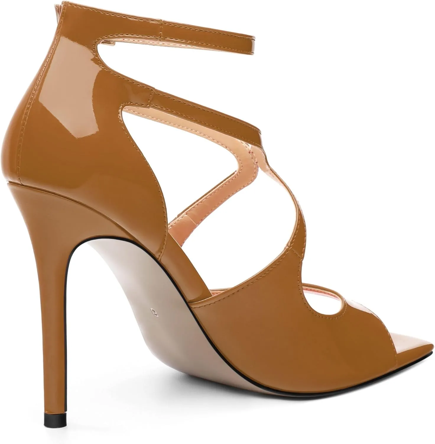 High Heels for Women, Women's Stiletto Heels Cross Strappy Square Open Toe Sexy Sandals Ankle Strap Buckle High Heels Fashion Dress Prom Sandals