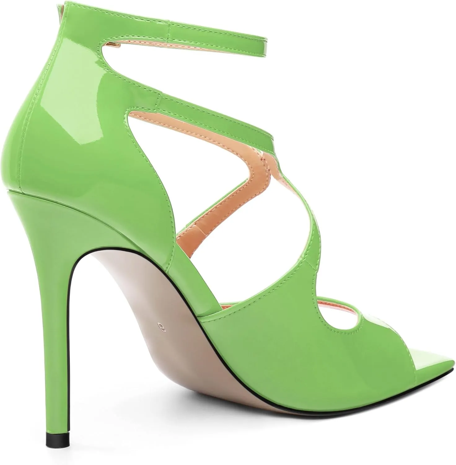 High Heels for Women, Women's Stiletto Heels Cross Strappy Square Open Toe Sexy Sandals Ankle Strap Buckle High Heels Fashion Dress Prom Sandals