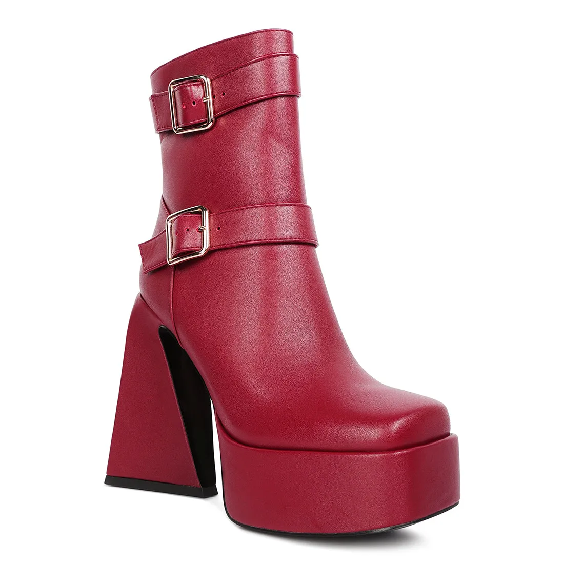 High Platform Heel Ankle Boot