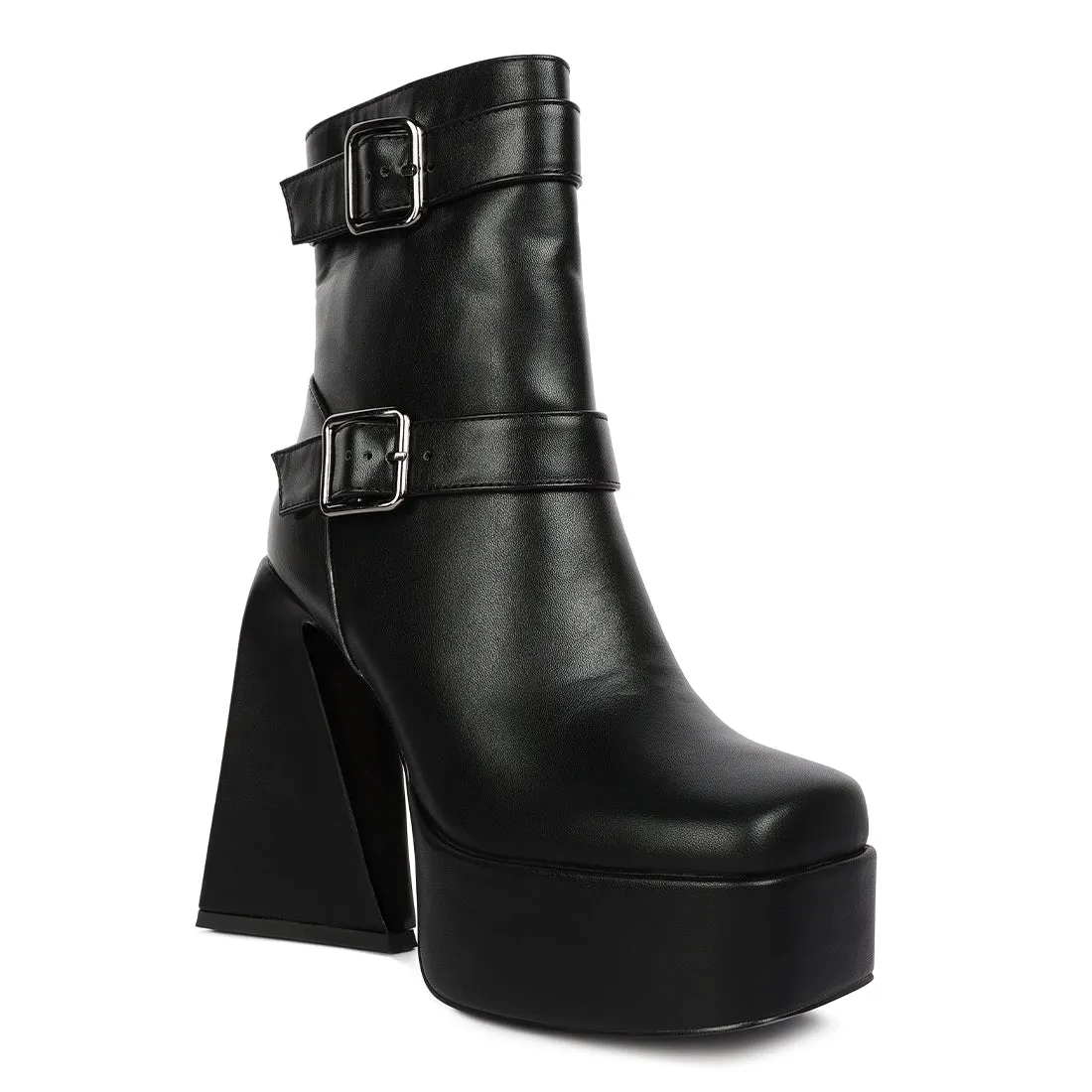 High Platform Heel Ankle Boot