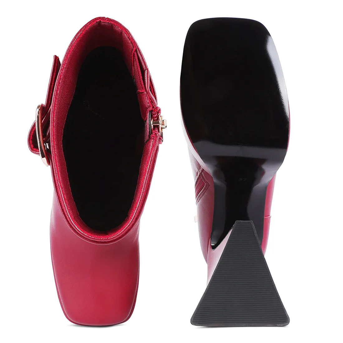 High Platform Heel Ankle Boot