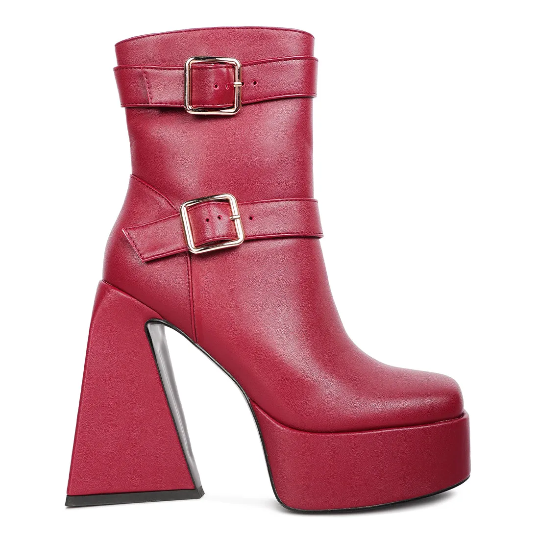High Platform Heel Ankle Boot
